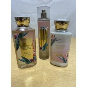 Bath & Body Works BAHAMAS Passionfruit & Banana Flower Set Mist Lotion Body Wash
